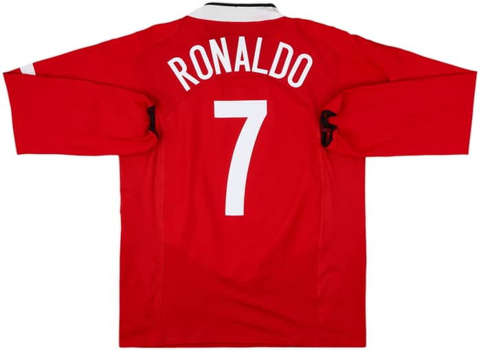 2004-06 Manchester United Home L/S Shirt Ronaldo #7 - 7/10 - (L)