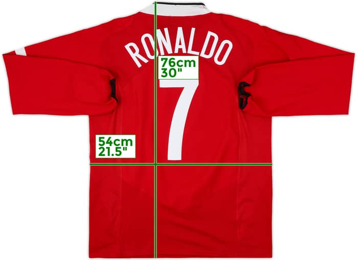 2004-06 Manchester United Home L/S Shirt Ronaldo #7 - 7/10 - (L)
