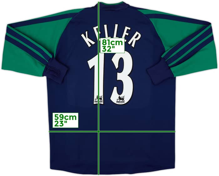2001-02 Tottenham GK Shirt Keller #13 - 5/10 - (L)
