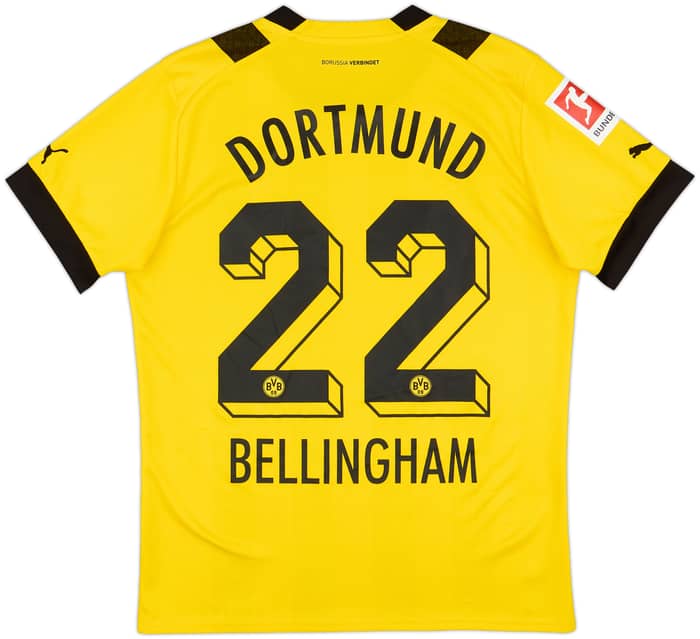 2022-23 Borussia Dortmund Home Shirt Bellingham #22 - 8/10 - (M)