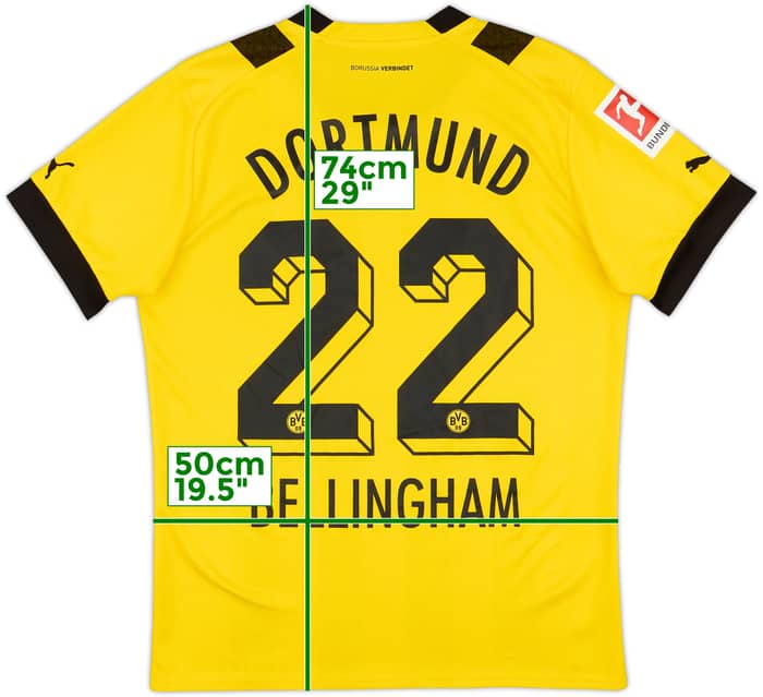 2022-23 Borussia Dortmund Home Shirt Bellingham #22 - 8/10 - (M)