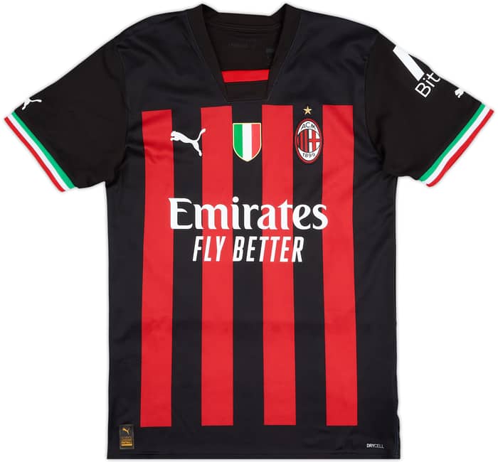 2022-23 AC Milan Home Shirt R.Leao #17 - 9/10 - (S)