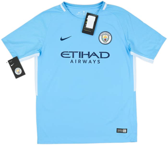 2017-18 Manchester City Home Shirt Kun Aguero #10 (XL.Boys)