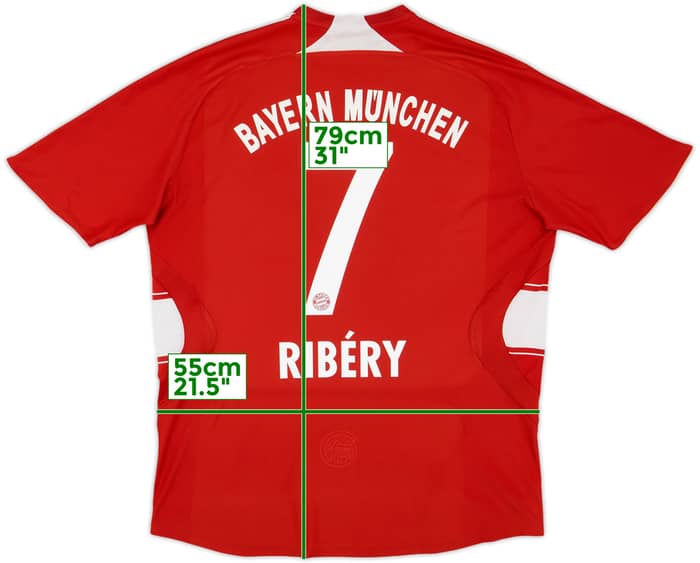 2008-09 Bayern Munich Home Shirt Ribery #7 - 7/10 - (L)