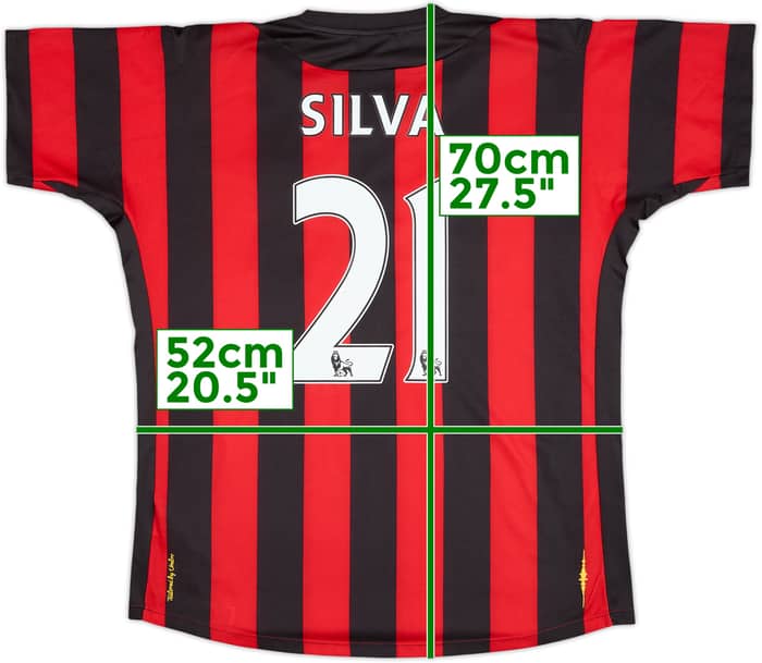 2011-12 Manchester City Away Shirt Silva #21 - 5/10 - (L)