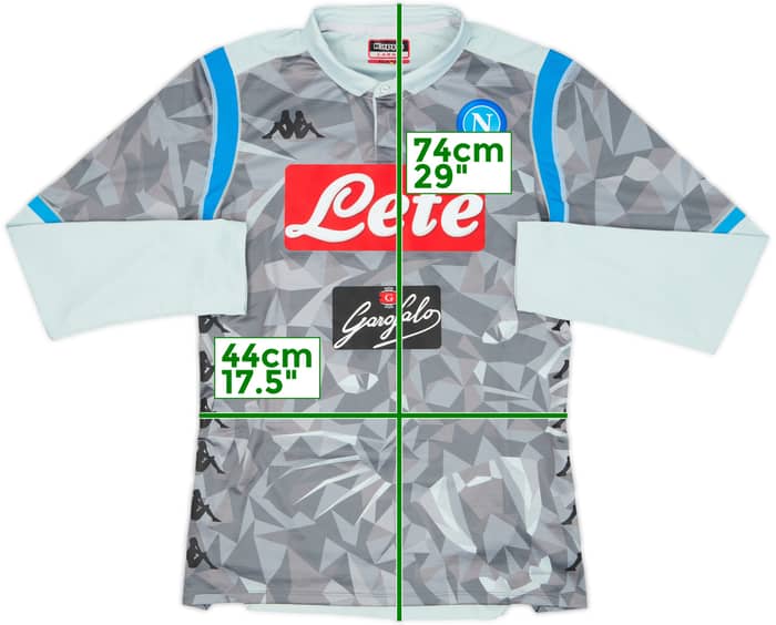 Camiseta auténtica de manga larga de la tercera equipación del Napoli 2018-19 - 6/10 - (L)