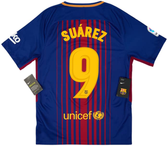 2017-18 Barcelona Home Shirt Suarez #9 (S)