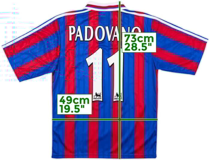 1996-98 Crystal Palace Home Shirt Padovano #11 - 9/10 - (S)
