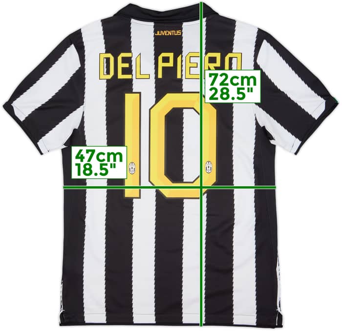 2010-11 Juventus Home Shirt Del Piero #10 - 6/10 - (S)