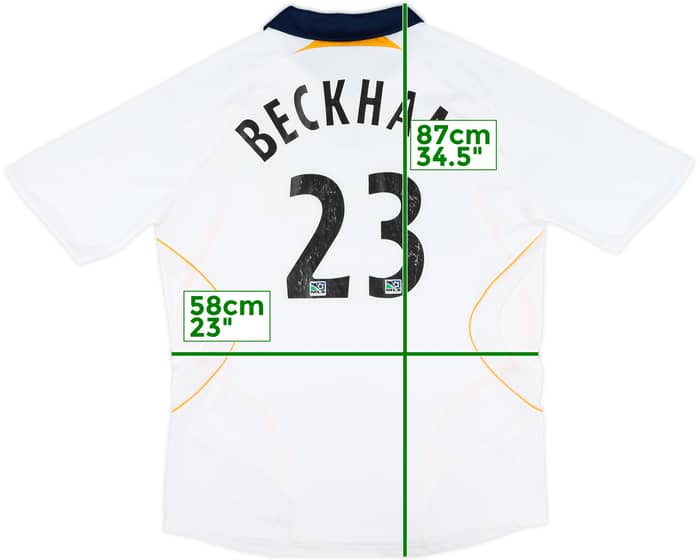2007-08 LA Galaxy Home Shirt Beckham #23 - 6/10 - (XL)
