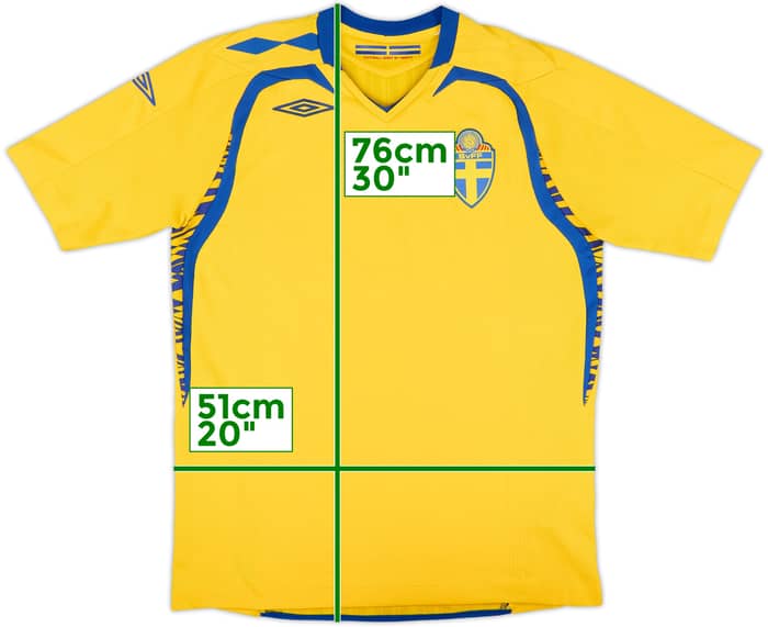 2008-09 Sweden Home Shirt Ibrahimovic #10 - 9/10 - (M)