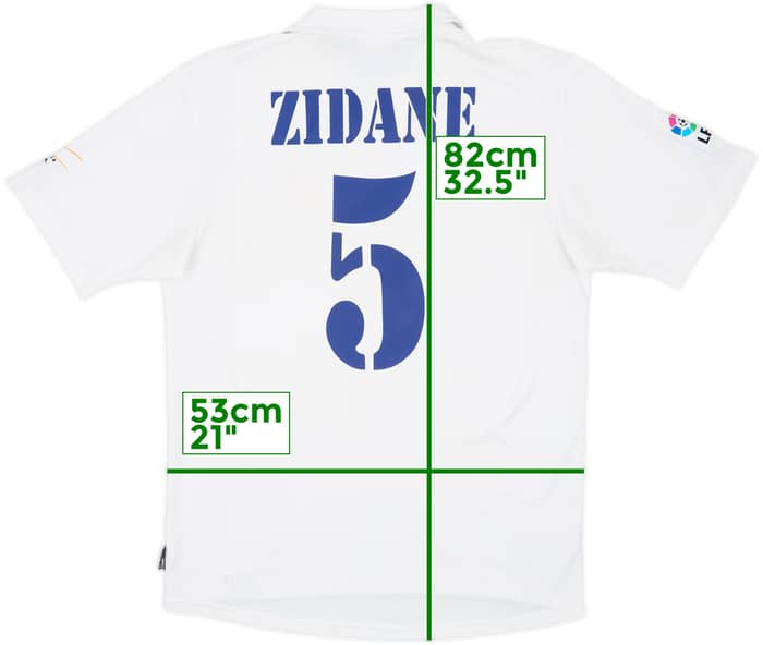 2001 Real Madrid Home Shirt Zidane #5 - 8/10 - (L)