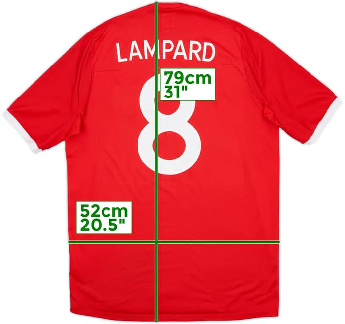 2010-11 England Away Shirt Lampard #8 - 7/10 - (L)