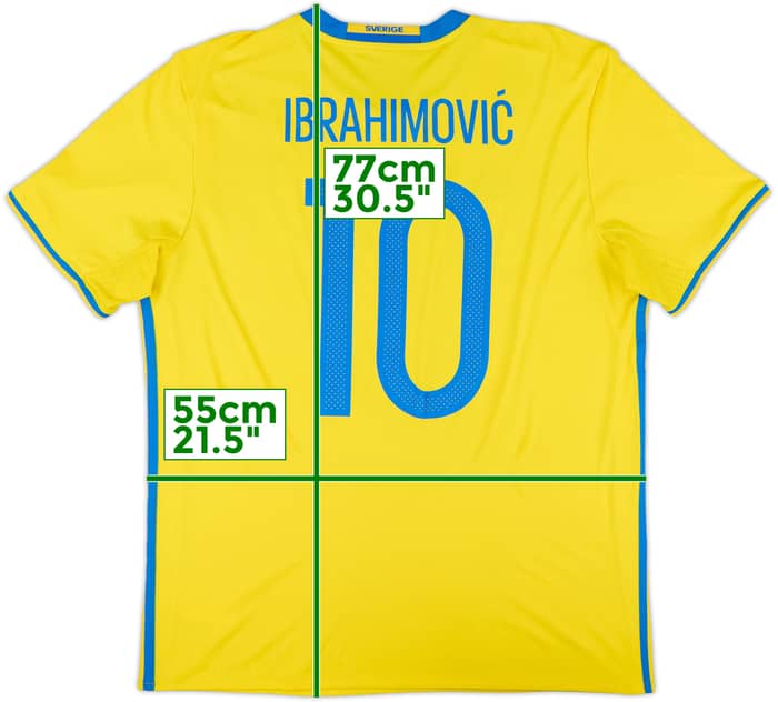 2016-17 Sweden Home Shirt Ibrahimovic #10 - 8/10 - (L)