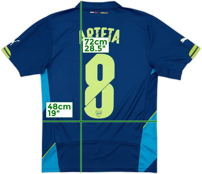 2014-15 Arsenal Third Shirt Arteta #8 - 9/10 - (S)