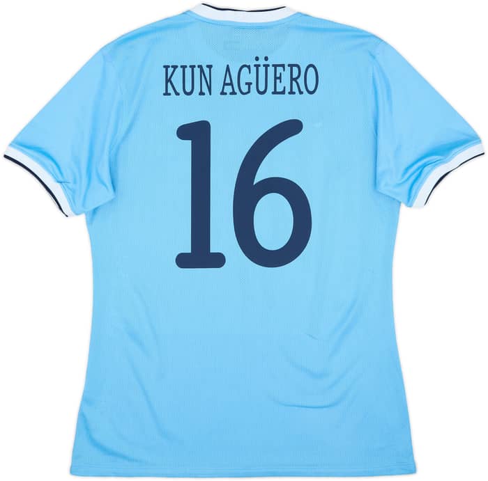 2013-14 Manchester City Authentic Home Shirt Kun Aguero #16 - 8/10 - (XL)