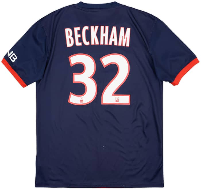 2013-14 Paris Saint-Germain Home Shirt Beckham #32 - 6/10 - (M)