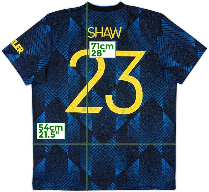 2021-22 Manchester United Third Shirt Shaw #23 - 10/10 - (XL)