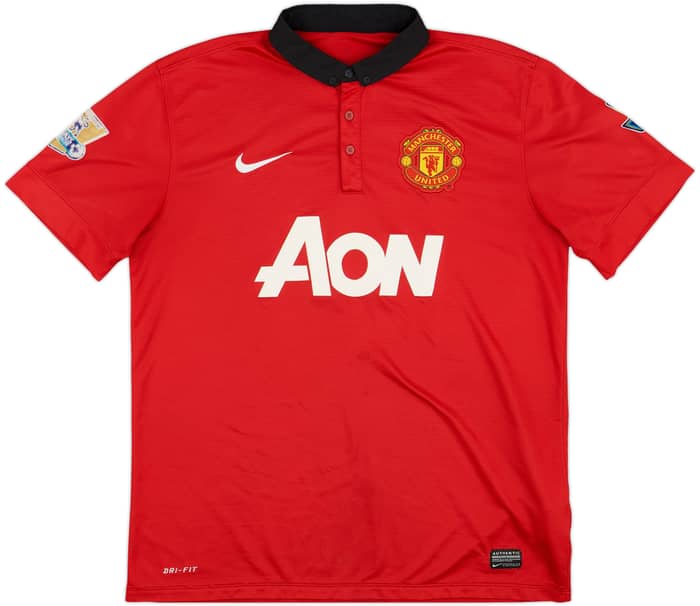 2013-14 Manchester United Home Shirt Jones #4 - 6/10 - (L)