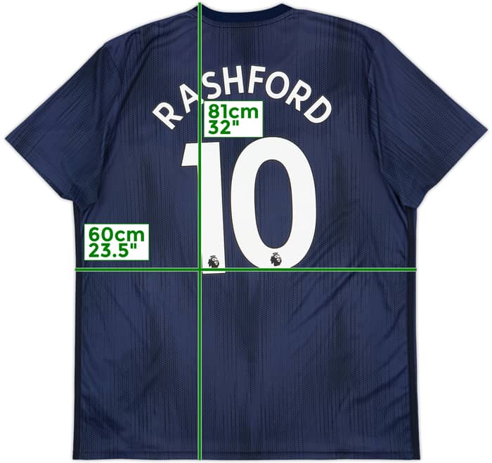 2018-19 Manchester United Third Shirt Rashford #10 - 8/10 - (XL)