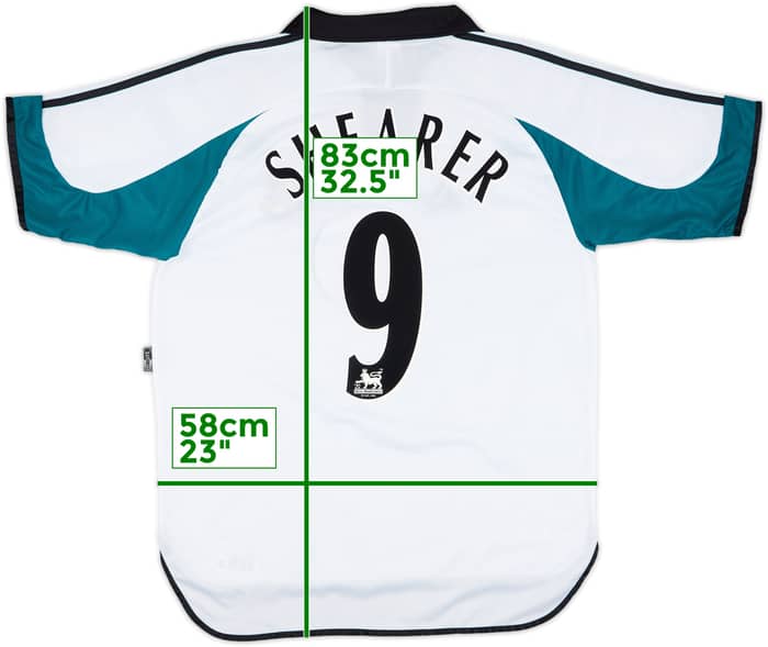 1999-00 Newcastle Away Shirt Shearer #9 - 10/10 - (M)