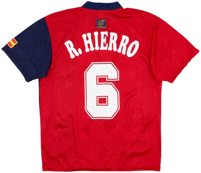 1996-98 Spain Home Shirt R.Hierro #6 - 9/10 - (S)