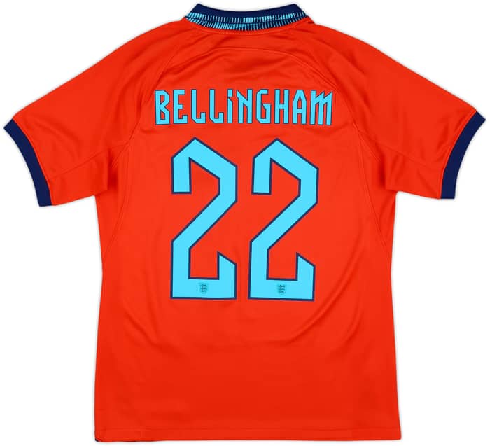 2022-23 England Away Shirt Bellingham #22 - 8/10 - (S)