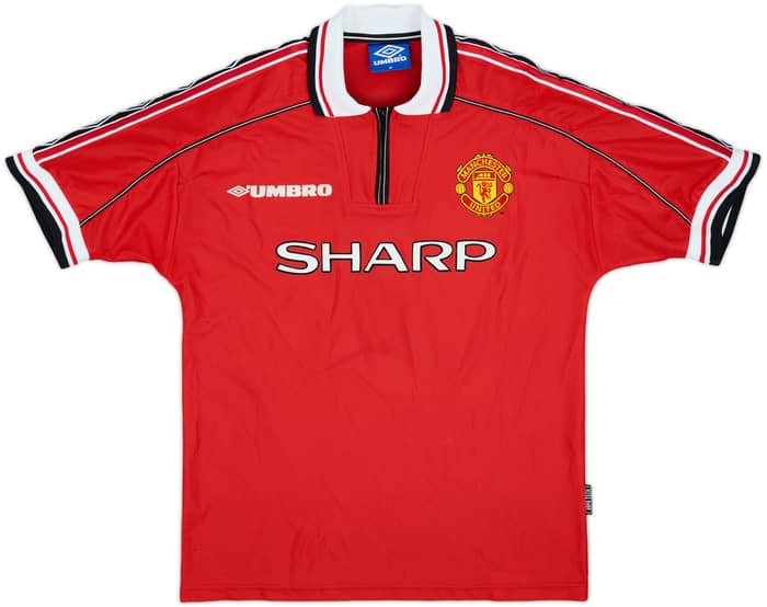1998-00 Manchester United Home Shirt Beckham #7 - 8/10 - (M)