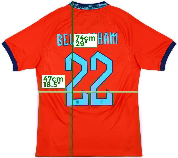 2022-23 England Away Shirt Bellingham #22 - 10/10 - (S)