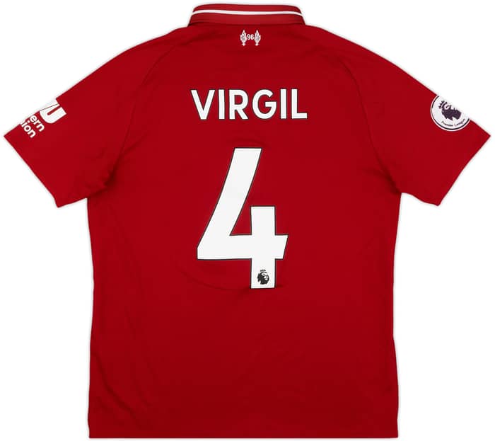 2018-19 Liverpool Home Shirt Virgil #4 - 7/10 - (S)