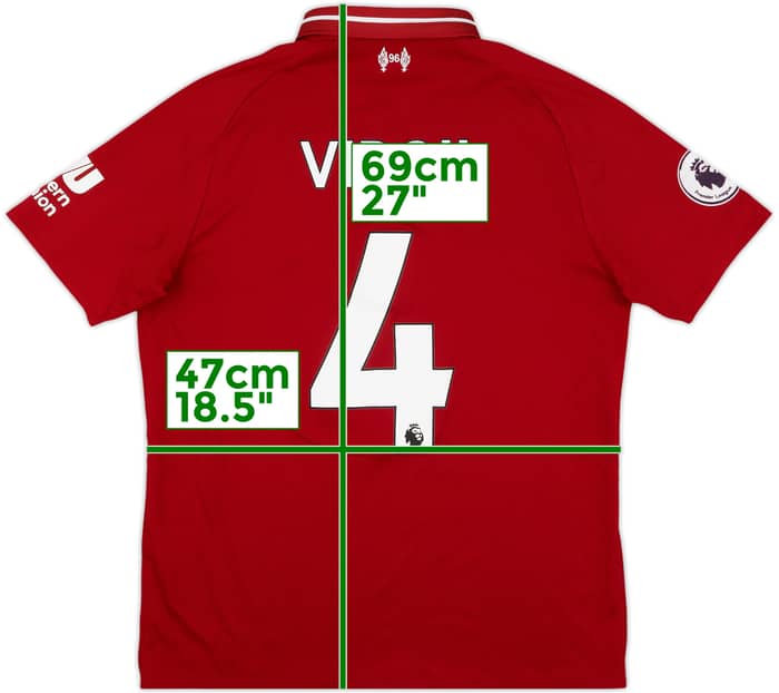2018-19 Liverpool Home Shirt Virgil #4 - 7/10 - (S)