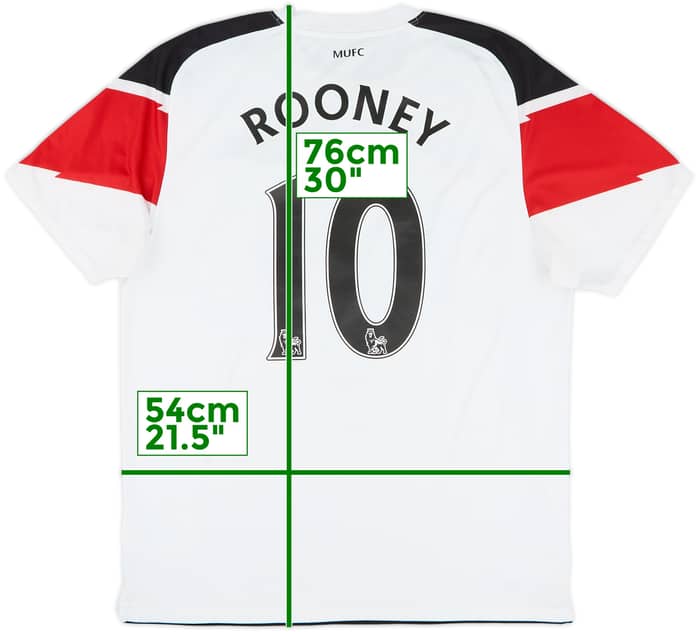 2010-12 Manchester United Away Shirt Rooney #10 - 7/10 - (L)
