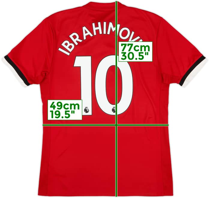 2017-18 Manchester United Home Shirt Ibrahimovic #10 - 6/10 - (M)
