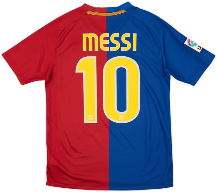 2008-09 Barcelona Home Shirt Messi #10 - 8/10 - (XL.Boys)