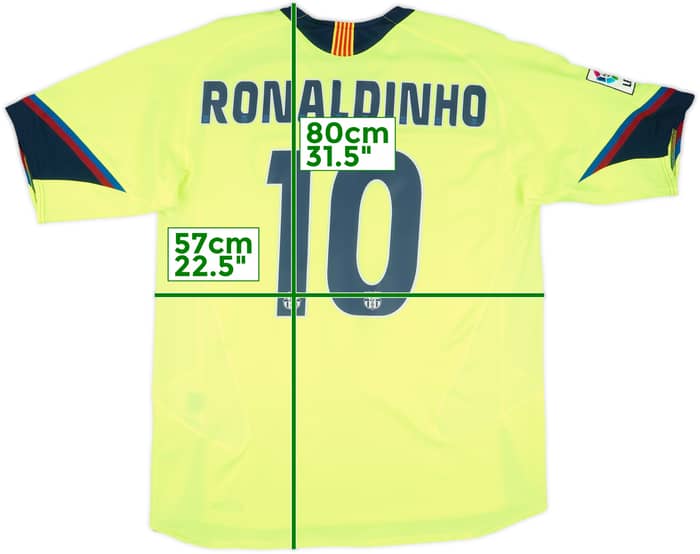 2005-06 Barcelona Away Shirt Ronaldinho #10 - 8/10 - (L)