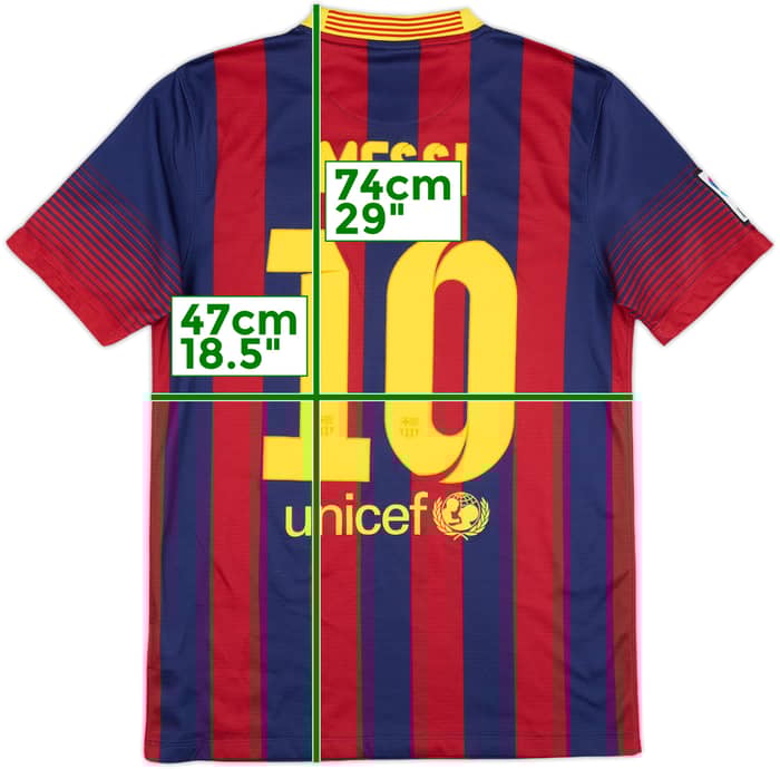 2013-14 Barcelona Home Shirt Messi #10 - 8/10 - (S)