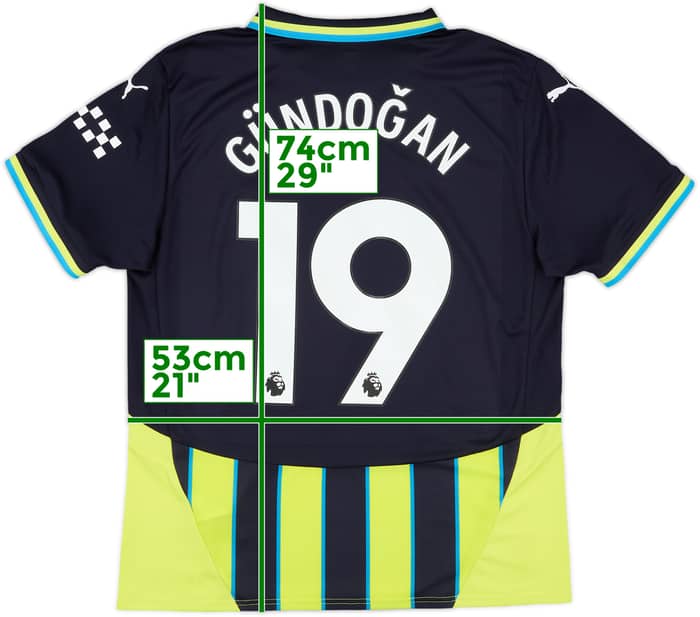 2024-25 Manchester City Away Shirt Gundogan #19 - 8/10 - (L)