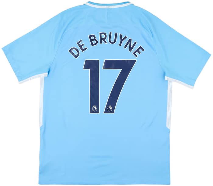 2017-18 Manchester City Home Shirt De Bruyne #17 - 8/10 - (L)