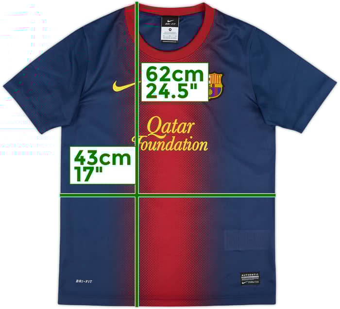 2012-13 Barcelona Basic Home Shirt - 10/10 - (M.Boys)