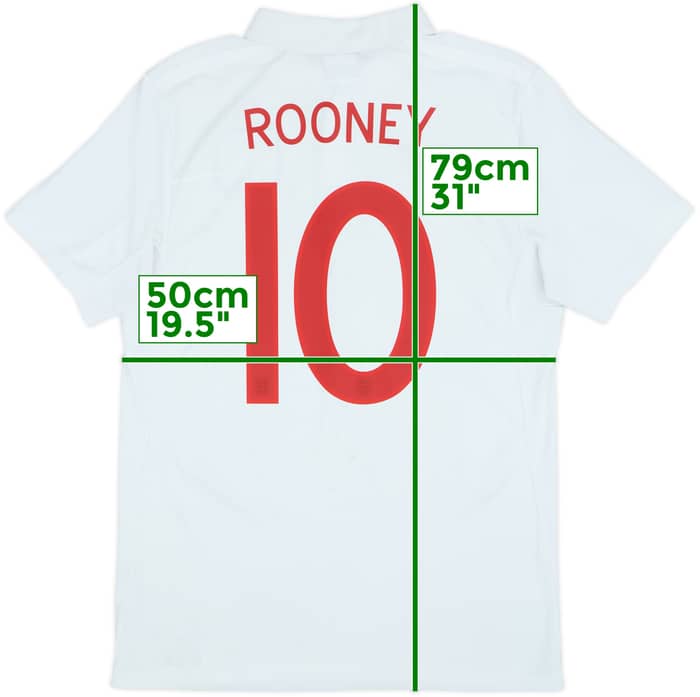 2009-10 England 'South Africa' Home Shirt Rooney #10 - 8/10 - (M)