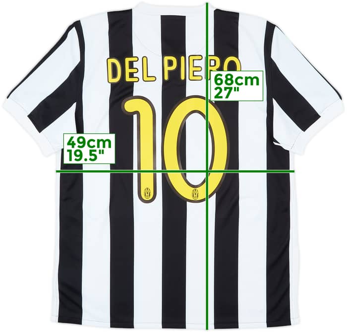 2009-10 Juventus Home Shirt Del Piero #10 - 9/10 - (L)