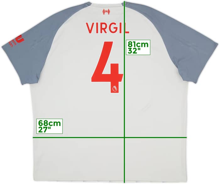 2018-19 Liverpool Third Shirt Virgil #4 - 6/10 - (3XL)