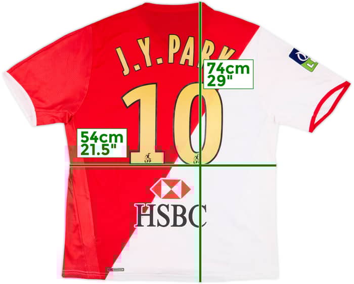 2008-09 Monaco Home Shirt J.Y.Park #10 - 5/10 - (L)