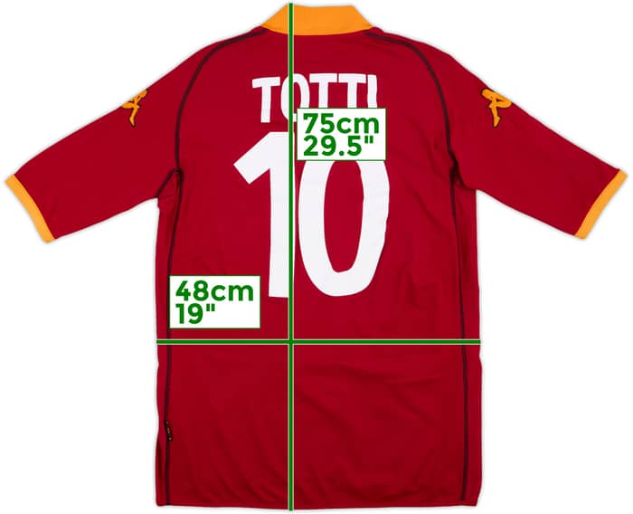 2002-03 Roma Home Shirt Totti #10 - 6/10 - (M)