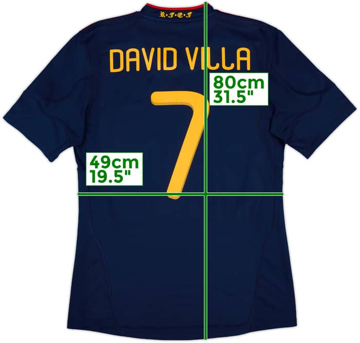 2010-11 Spain Away Shirt David Villa #7 - 8/10 - (M)