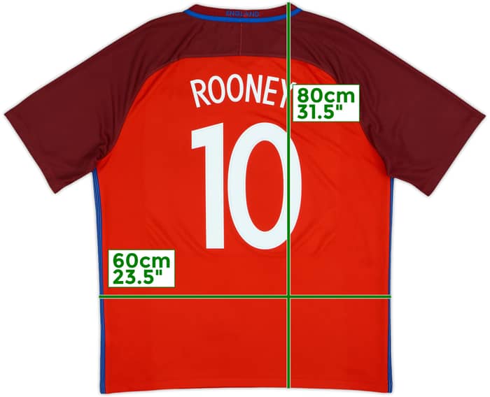 2016-17 England Away Shirt Rooney #10 - 6/10 - (XL)