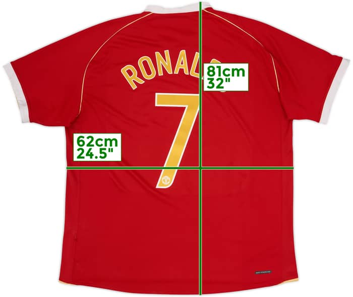 2006-07 Manchester United Home Shirt Ronaldo #7 - 7/10 - (XL)