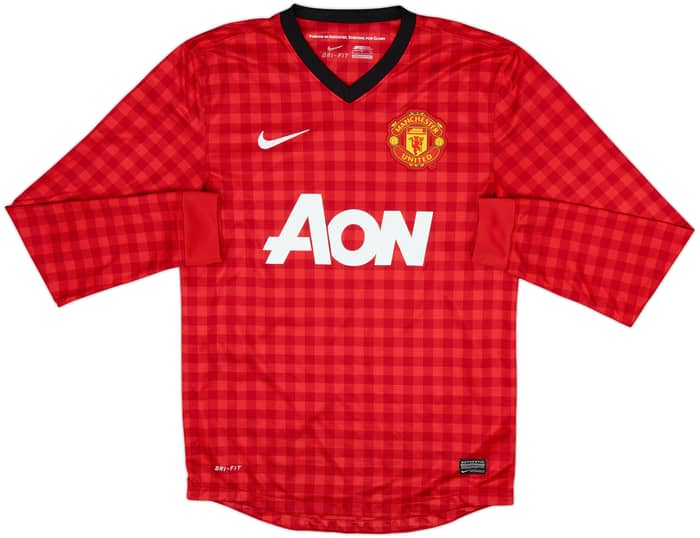 2012-13 Manchester United Home L/S Shirt Rooney #10 - 8/10 - (S)