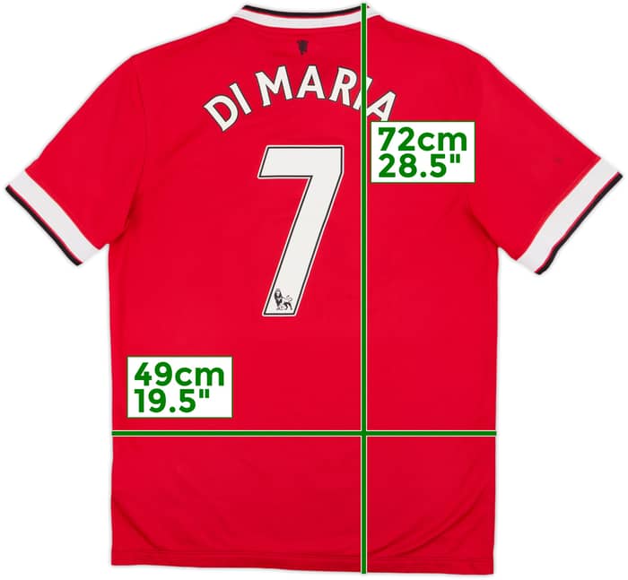 2014-15 Manchester United Home Shirt Di Maria #7 - 8/10 - (M)