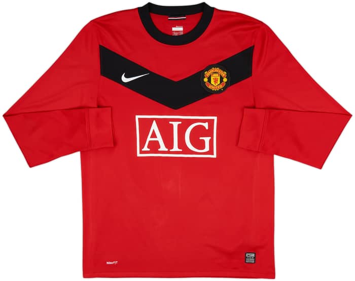 2009-10 Manchester United Home L/S Shirt Rooney #10 - 8/10 - (M)